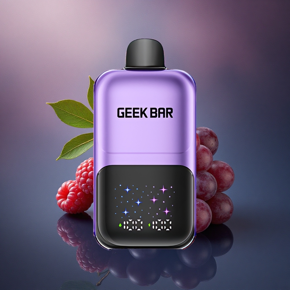 GEEK BAR 2GO 20ml 50000 Puffs Uva & Frambuesa Pantalla Grande Interactiva 20mL 5% Nicotina