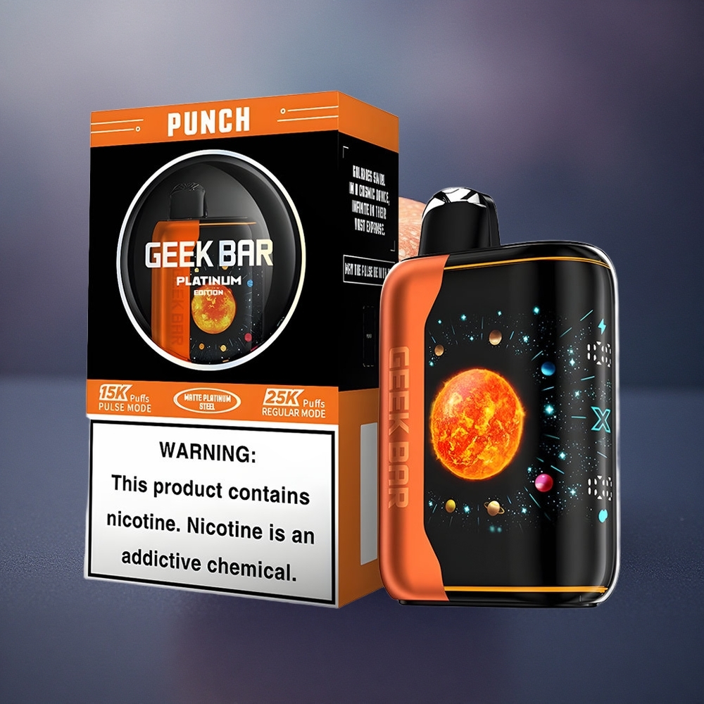 GEEK BAR Platinum Edition 25000 Puffs Puño Platino: Pantalla Curva 3D y 2% Nicotina