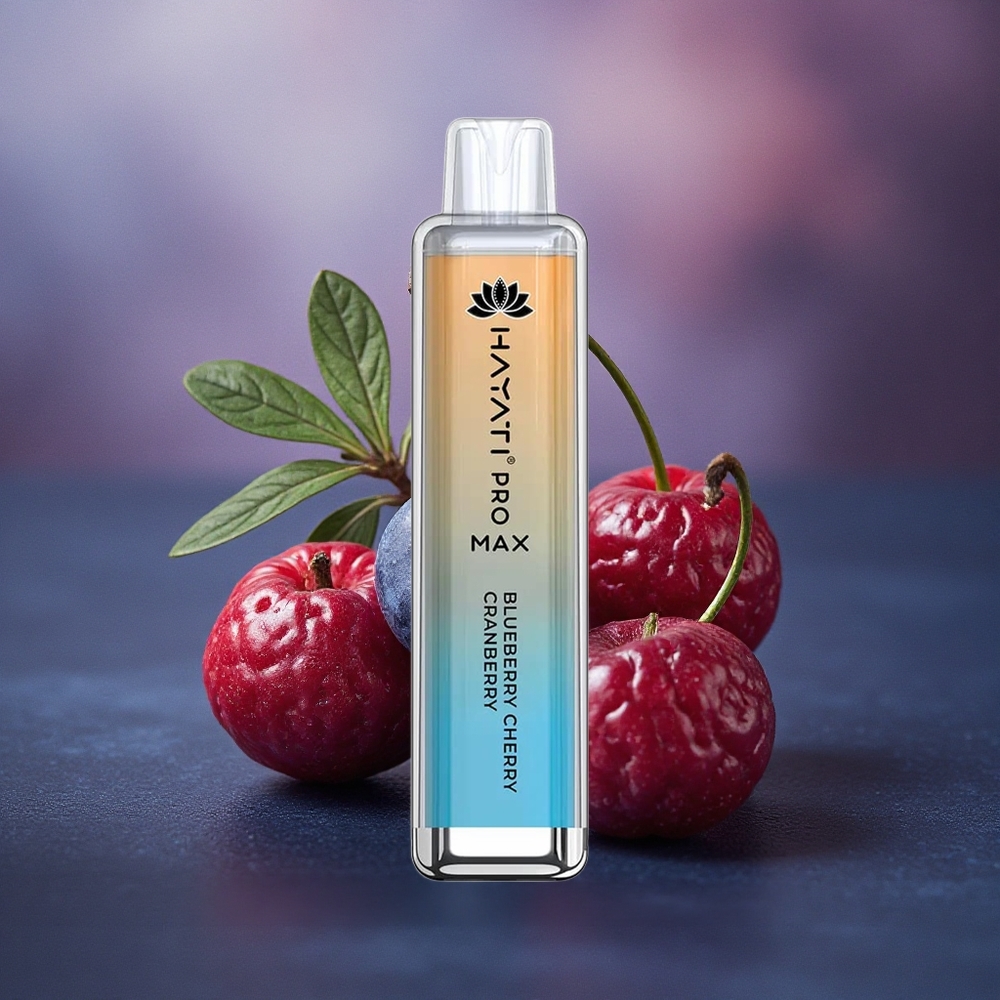 Hayati Pro Max 4000 Puffs Arándano Cereza Blueberry 5% Nicotina 1400mAh Recargable Hayati Pro Max 4000 Puffs Arándano Cereza Blueberry 5% Nicotina 1400mAh Recargable