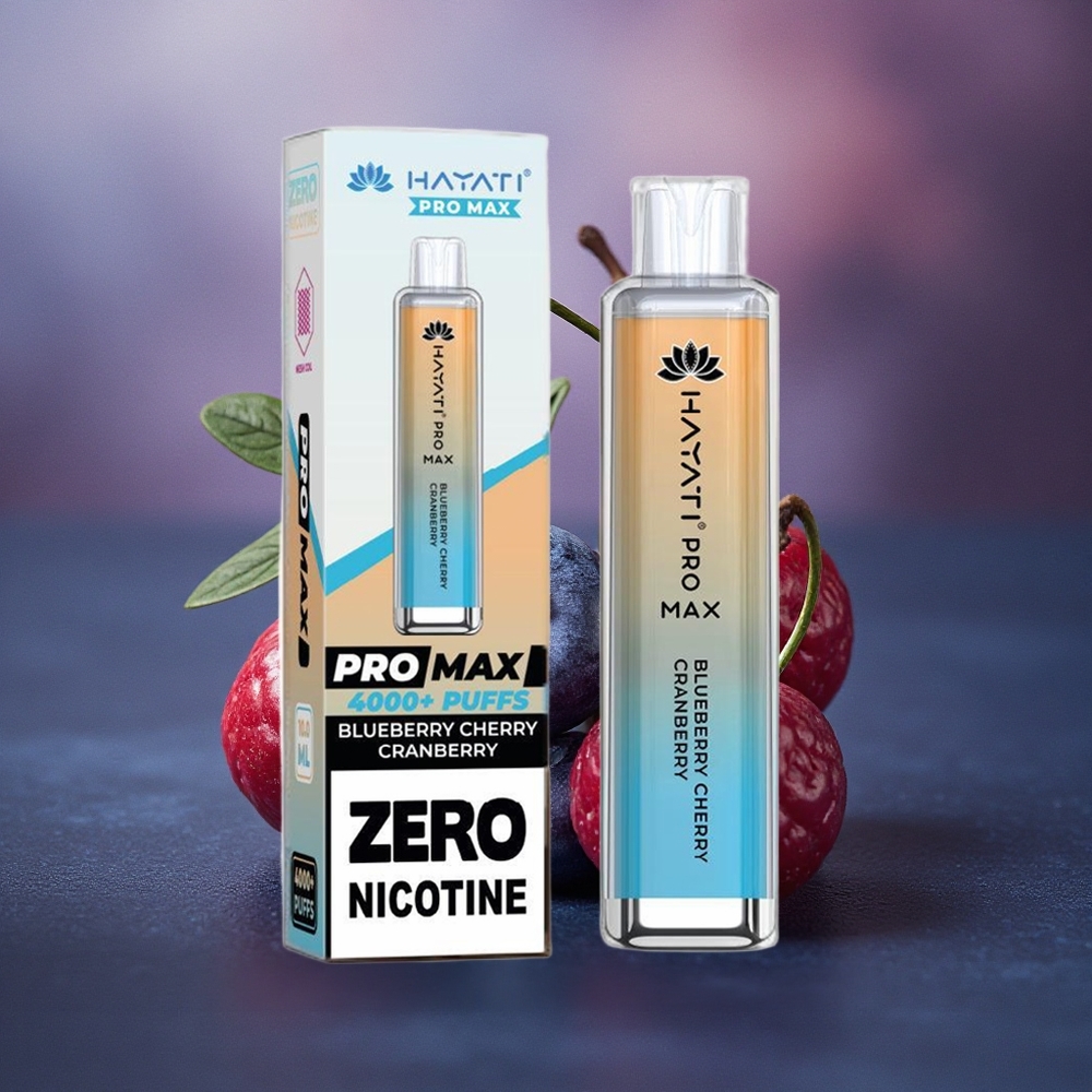 Hayati Pro Max 4000 Puffs Arándano Cereza Blueberry 5% Nicotina 1400mAh Recargable