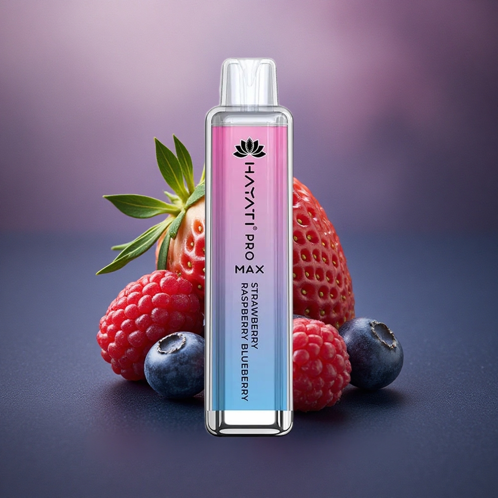 Hayati Pro Max 4000 Puffs Fresa Frambuesa Arándano con 5% Nicotina y 1400mAh