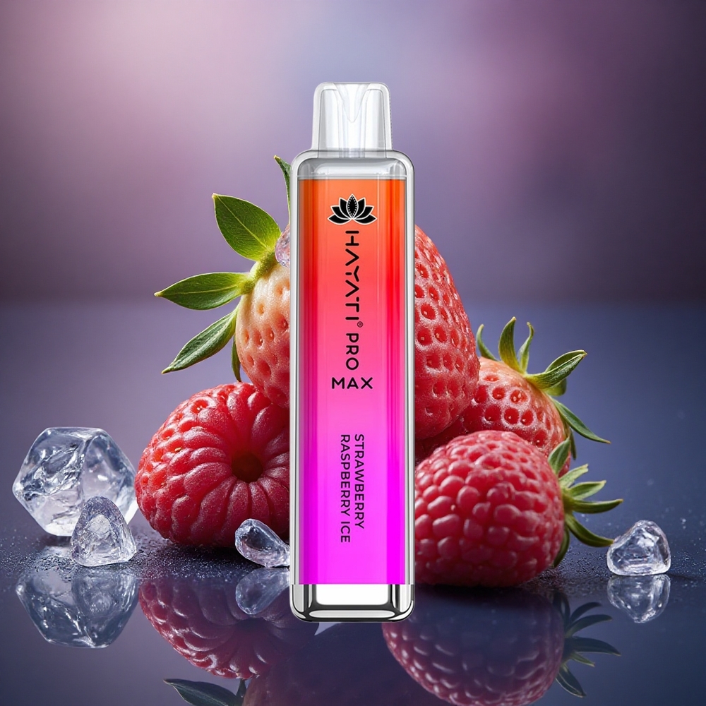 Hayati Pro Max 4000 Puffs Fresa Frambuesa Hielo con 5% Nicotina y 1400mAh
