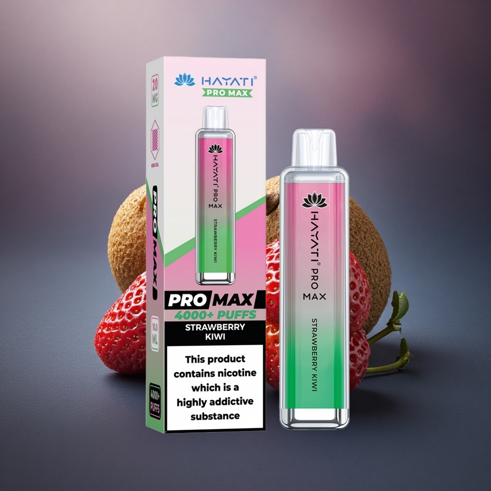 Hayati Pro Max 4000 Puffs Fresa Kiwi Recargable 1400mAh