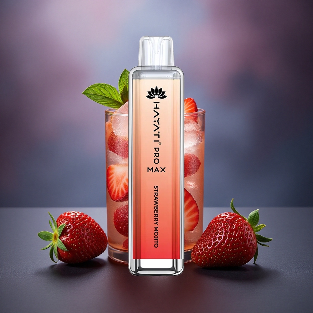 Hayati Pro Max 4000 Puffs Fresa Mojito 5% Nicotina 1400mAh Recargable
