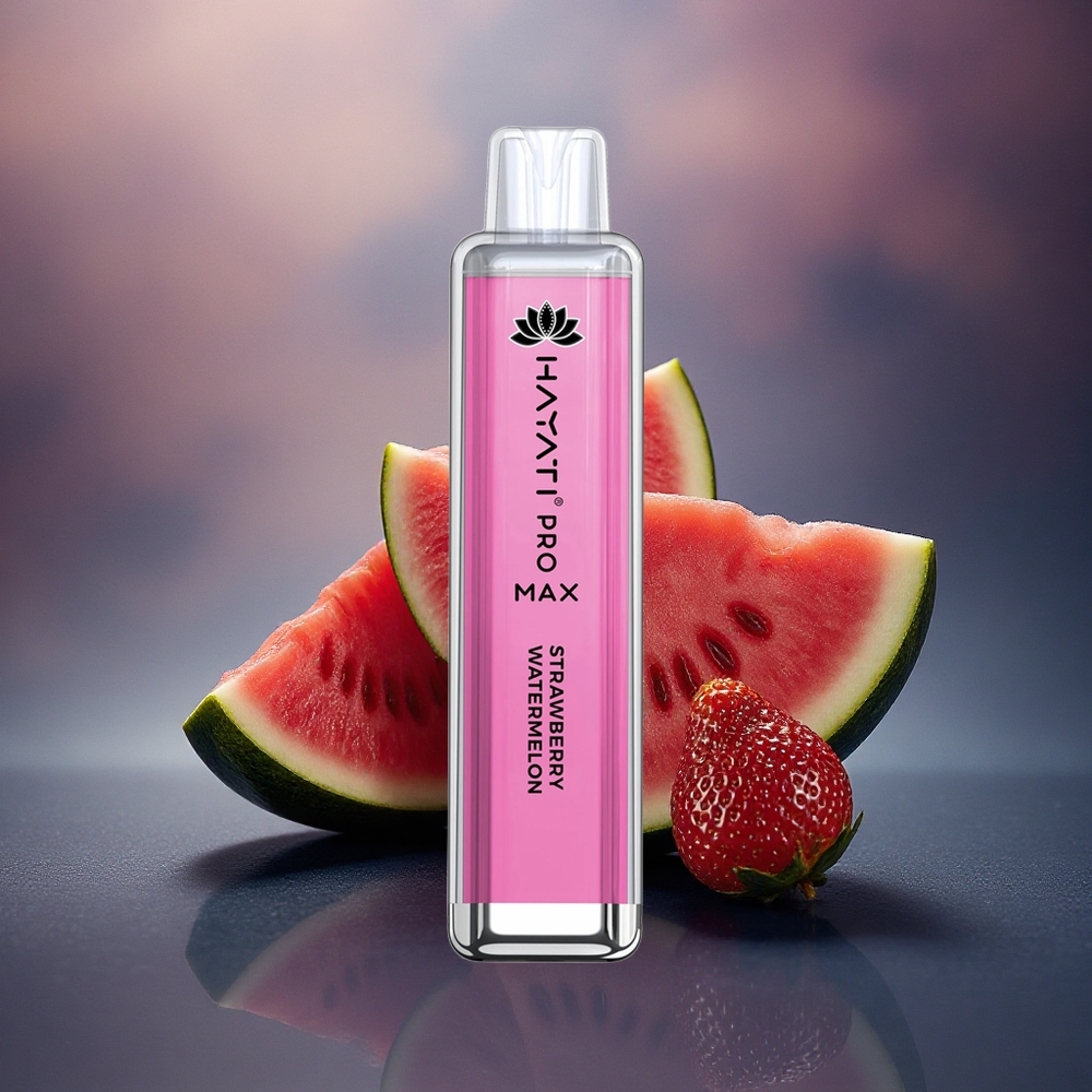 Hayati Pro Max 4000 Puffs Fresa Sandía Dual 1.1 Ohm Recargable 1400mAh