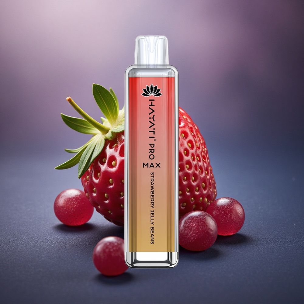 Hayati Pro Max 4000 Puffs Frijoles Dulces de Fresa con Nicotina al 5% y Batería 1400mAh