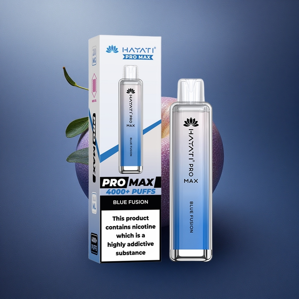 Hayati Pro Max 4000 Puffs Fusión Azul Doble Bobina 1.1 Ohm 1400mAh