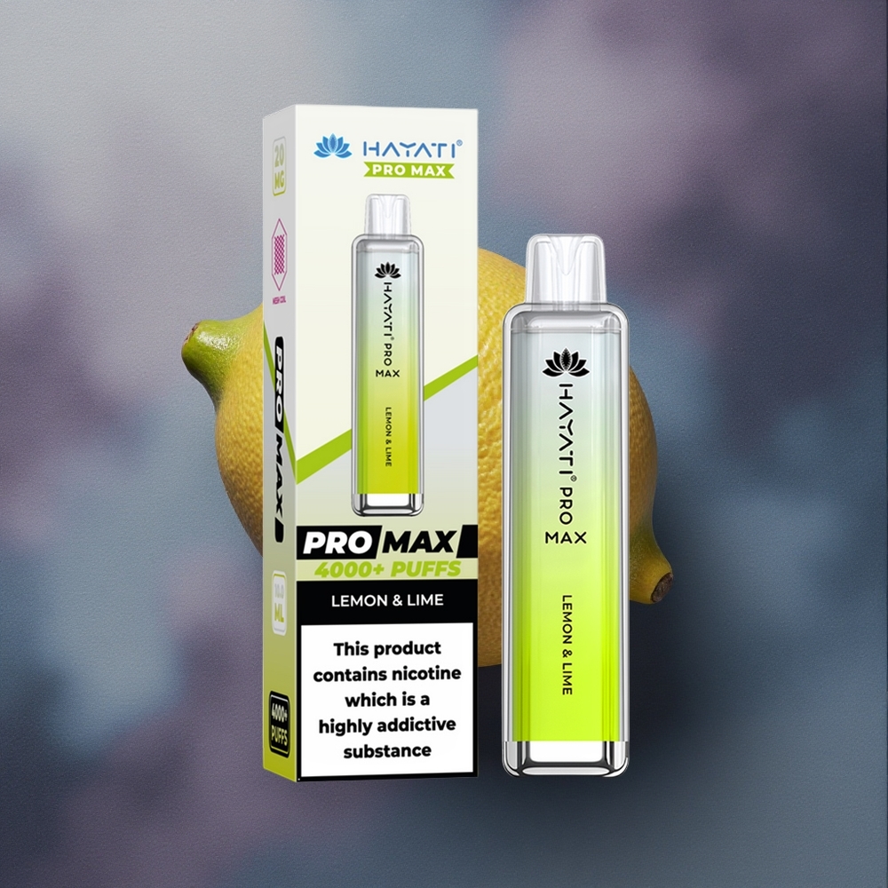 Hayati Pro Max 4000 Puffs Limón & Lima 5% Nicotina 1400mAh Recargable