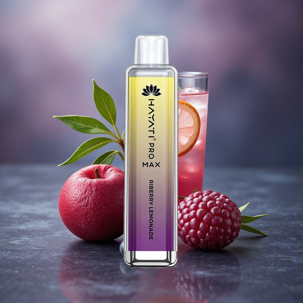 Hayati Pro Max 4000 Puffs Limonada Riberry con 5% Nicotina y Batería 1400mAh