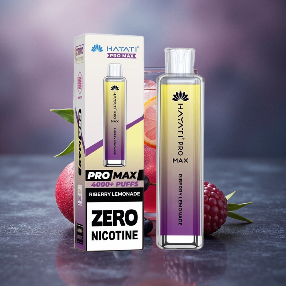Hayati Pro Max 4000 Puffs Limonada Riberry con 5% Nicotina y Batería 1400mAh