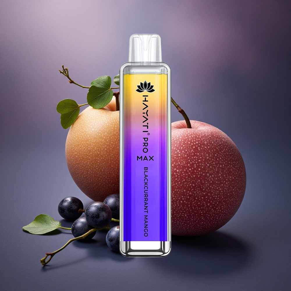 Hayati Pro Max 4000 Puffs Mango Grosella Negra con 5% Nicotina y Batería 1400mAh