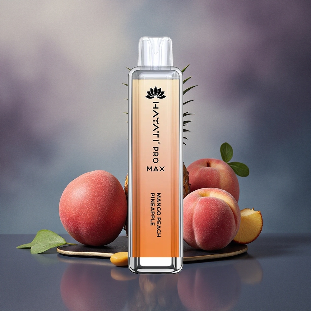 Hayati Pro Max 4000 Puffs Mango Melocotón Piña con 5% Nicotina y Batería 1400mAh