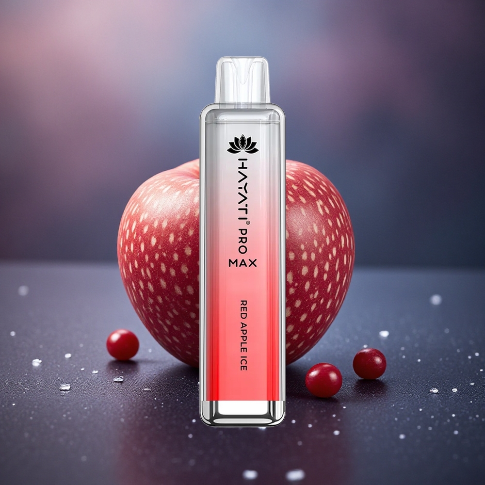 Hayati Pro Max 4000 Puffs Manzana Roja Helada con 2ml y 1400mAh