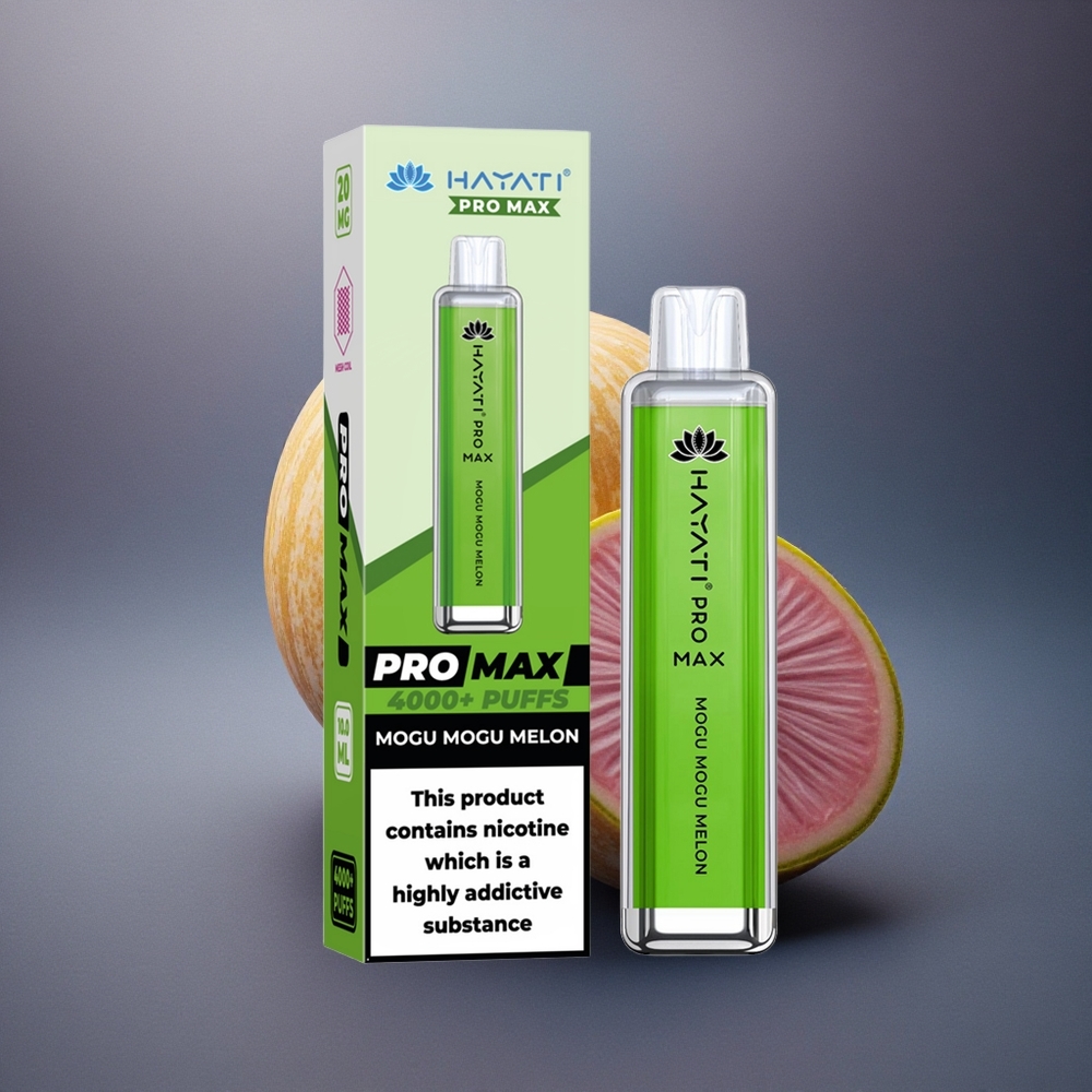 Hayati Pro Max 4000 Puffs Melón Mogu Mogu Dual Coil 1400mAh Recargable