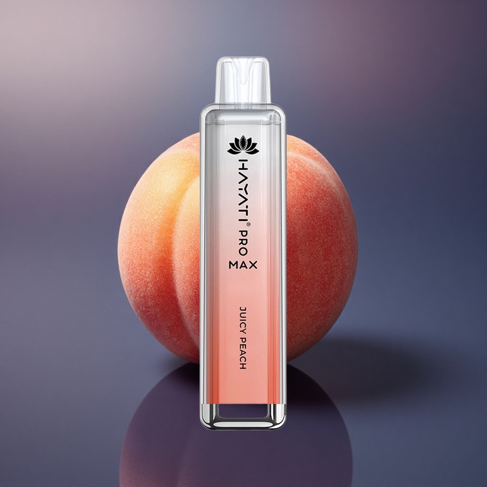 Hayati Pro Max 4000 Puffs Melocotón Jugoso Rechargeable 1400mAh Dual Mesh