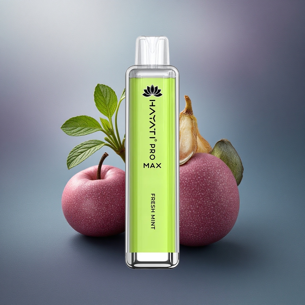 Hayati Pro Max 4000 Puffs Menta Fresca Doble Bobina LED 1400mAh