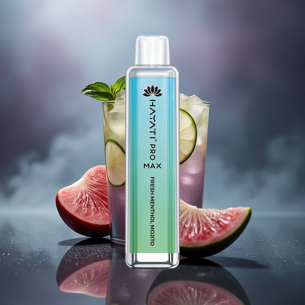 Hayati Pro Max 4000 Puffs Mojito Mentolado Fresco con 5% Nicotina y 1400mAh