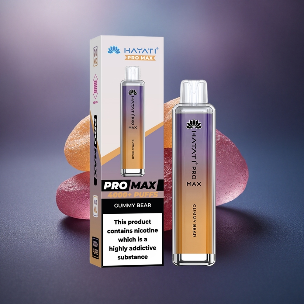 Hayati Pro Max 4000 Puffs Osito de Gominola Recargable 1400mAh con LED