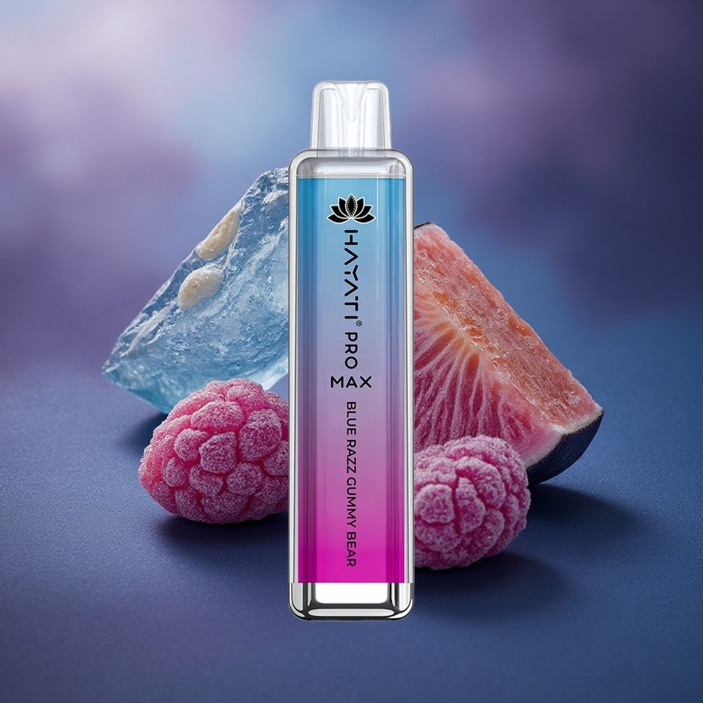 Hayati Pro Max 4000 Puffs Osito de Gomosa Azul Eléctrico con 5% Nicotina y 1400mAh