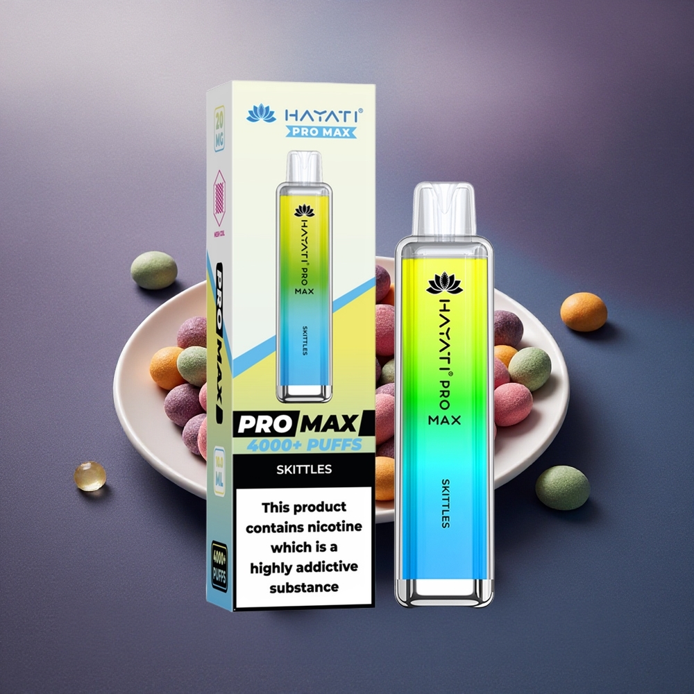 Hayati Pro Max 4000 Puffs Skittles Doble Bobina LED 1400mAh