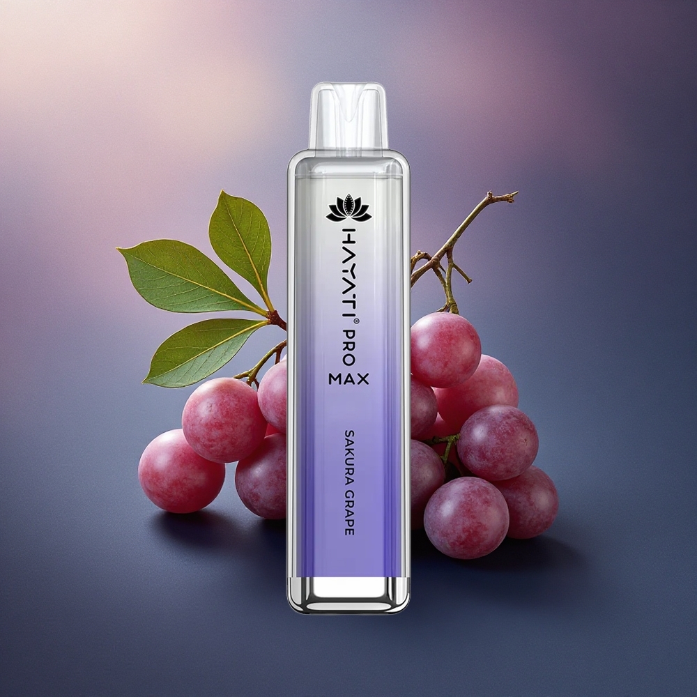 Hayati Pro Max 4000 Puffs Uva Sakura Doble Bobina 1.1 Ohm Recargable 1400mAh