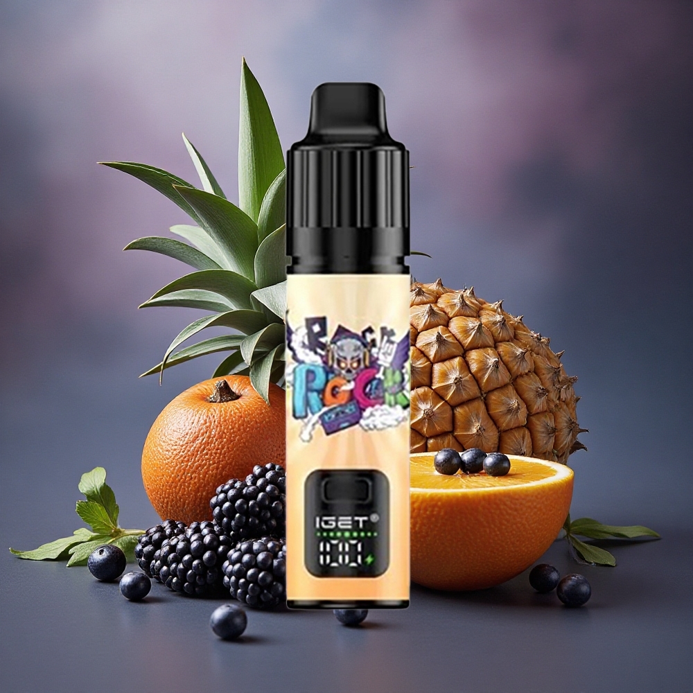 IGET BAR PLUS S3 POD 10000 Puffs Zarzamora Piña Naranja con 5% Nicotina y 950 mAh